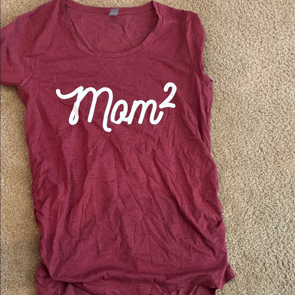 Bloom Red 'Mom²' Short Sleeve Tee